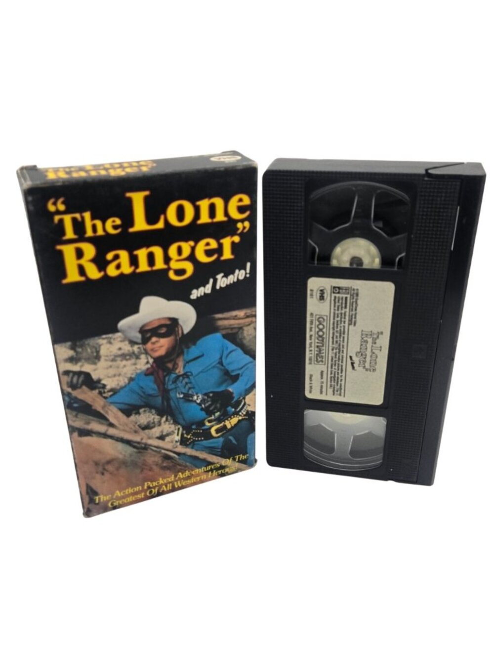 The Lone Ranger and Tonto VHS Movie Western Goodtimes Home Video Black & White